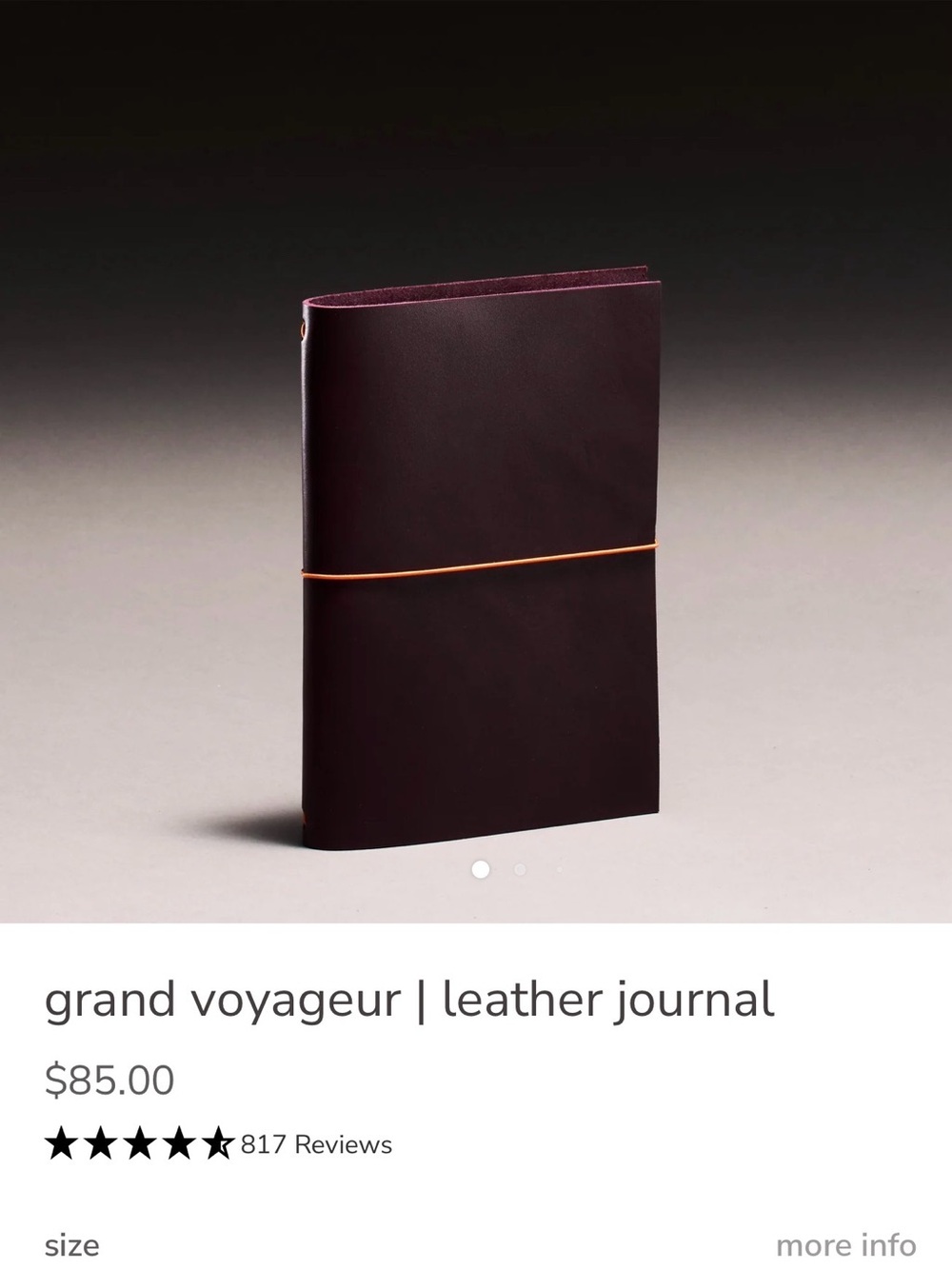 Paper Republic - Grand Voyager Leather Notebook (xl) Venezia NWOT - Picture 2 of 11